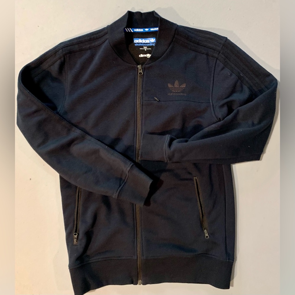 MENS ADIDAS black zip up size small